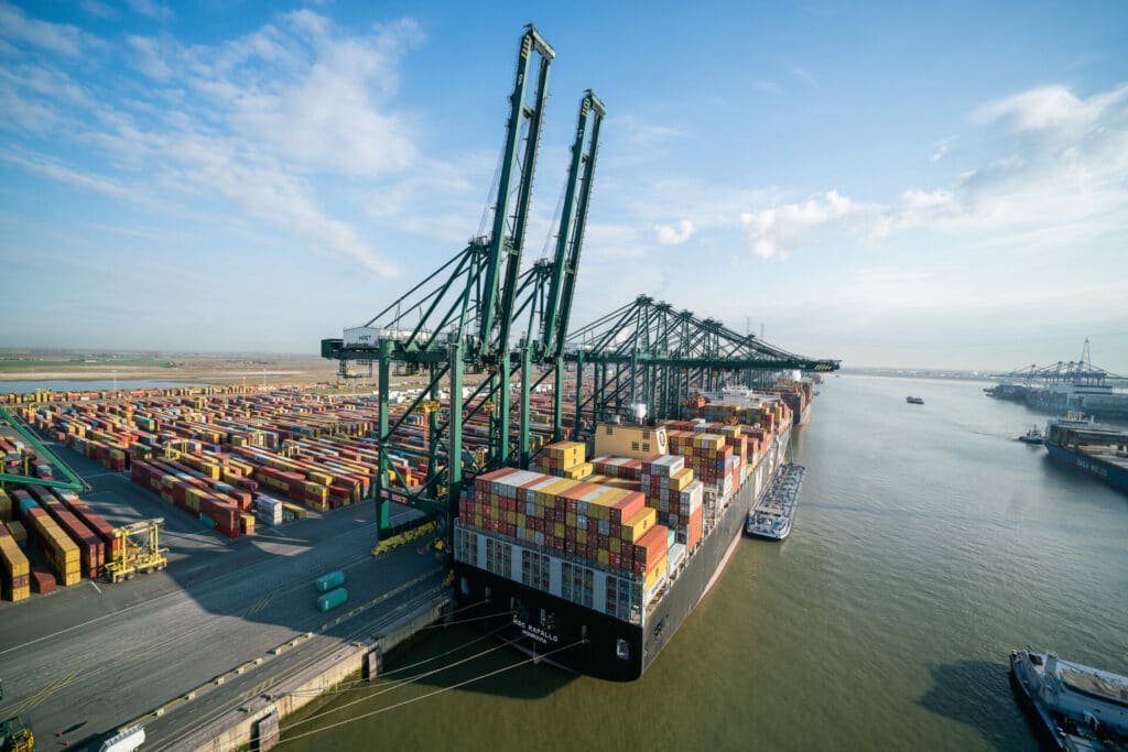 De terminal van PSA Antwerp is de grootste van de haven - Copyright: Jasper Leonard De terminal van PSA Antwerp is de grootste van de haven - Copyright: Jasper Leonard