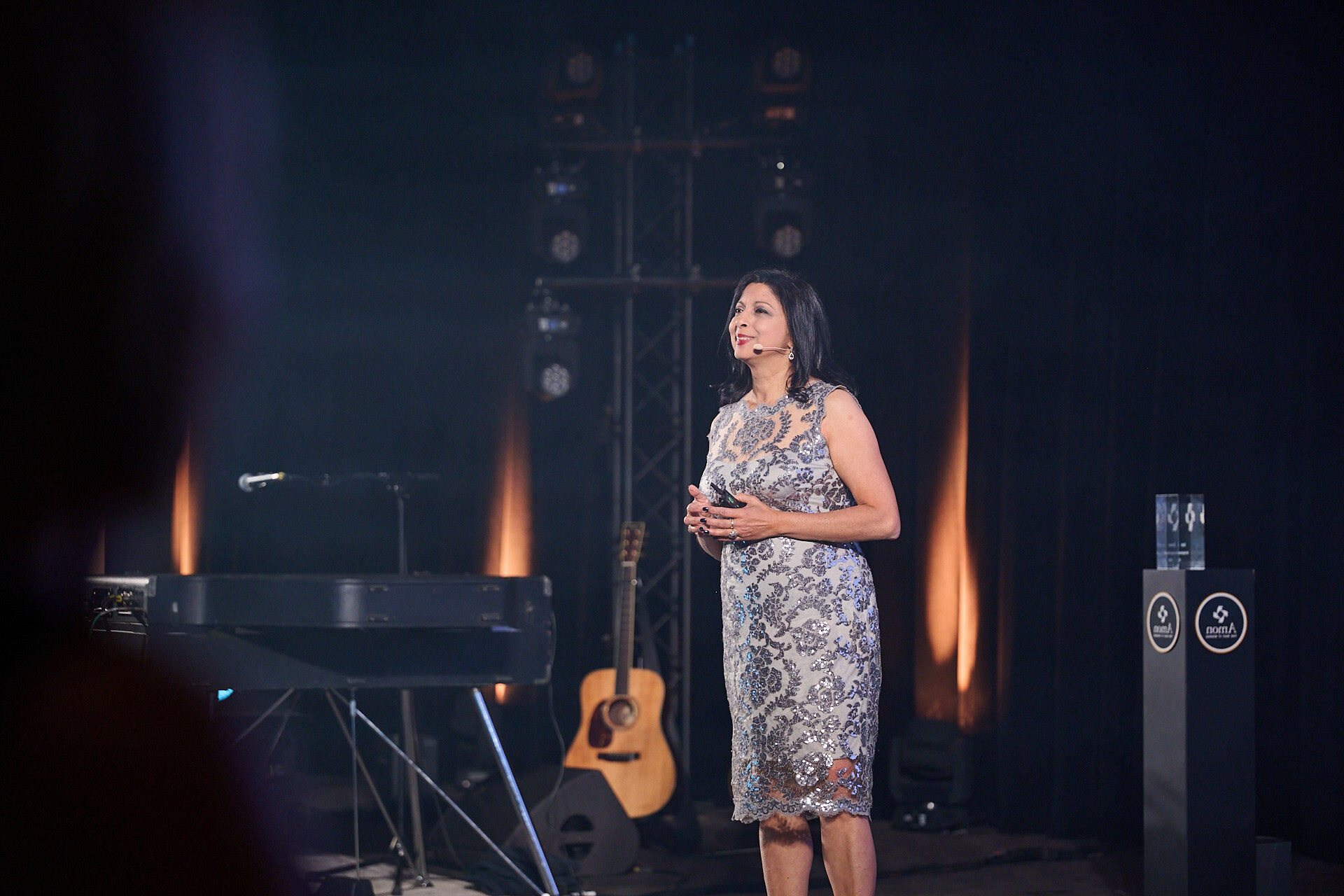 Linda Nazareth (CAN) geeft een keynote op This is IT van Amon.